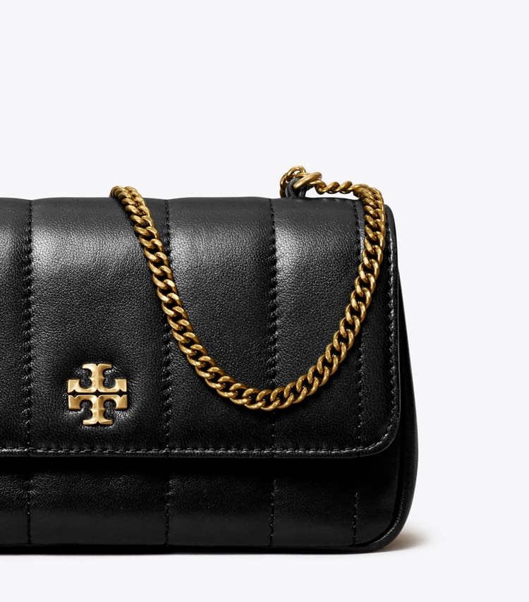 TORY BURCH MINI KIRA FLAP SHOULDER BAG - Black