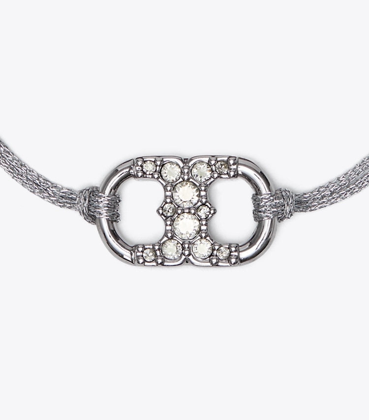 TORY BURCH EMBRACE AMBITION PAVe BRACELET - Tory Silver / Silver / Crystal