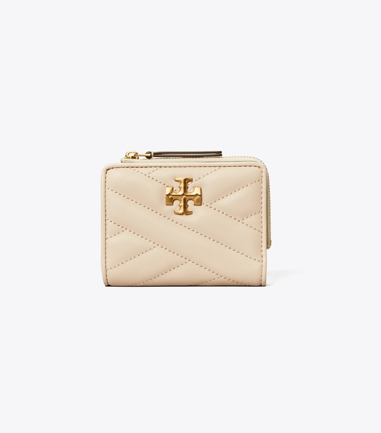 TORY BURCH KIRA CHEVRON BI-FOLD WALLET - New Cream