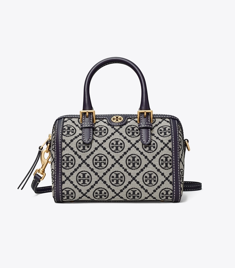 TORY BURCH MINI T MONOGRAM BARREL BAG - Tory Navy