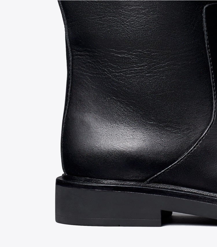 TORY BURCH DOUBLE T UTILITY BOOT - Perfect Black