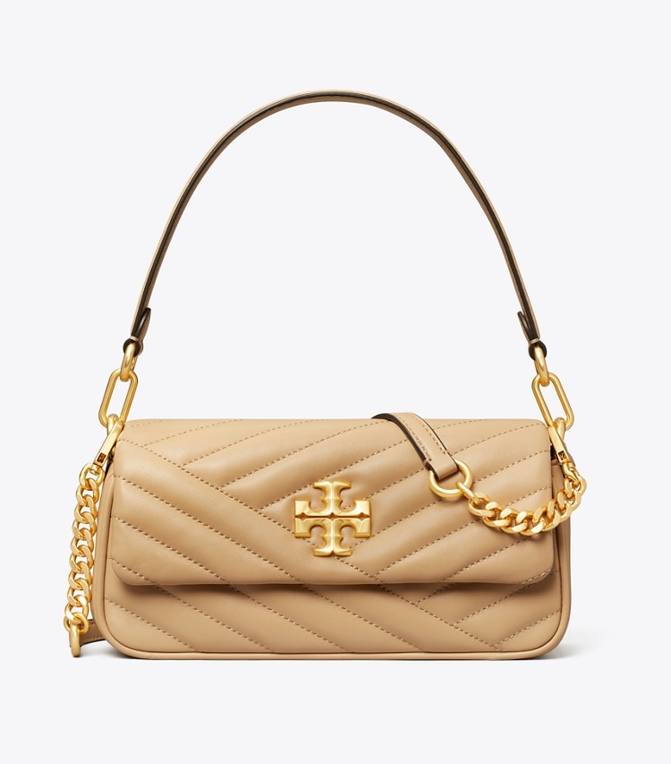 TORY BURCH SMALL KIRA CHEVRON FLAP SHOULDER BAG - Desert Dune