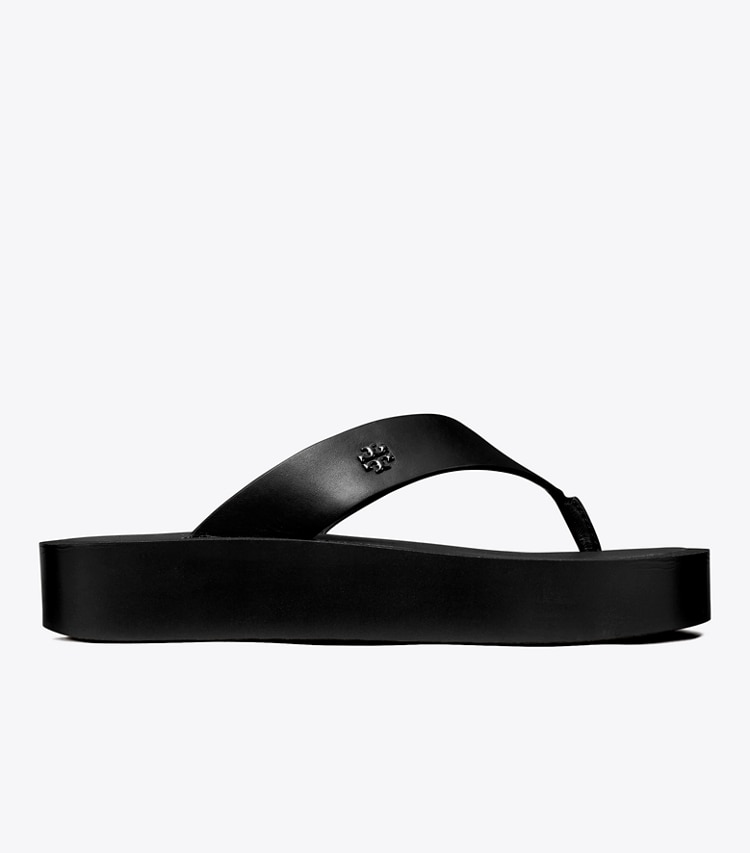 TORY BURCH PLATFORM FLIP-FLOP - Black / Black