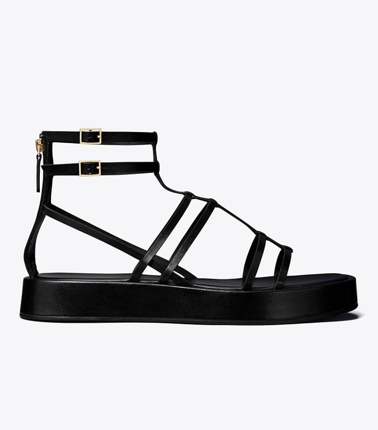 TORY BURCH CAPRI PLATFORM GLADIATOR SANDAL - Perfect Black