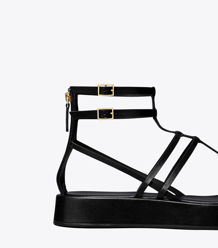 TORY BURCH CAPRI PLATFORM GLADIATOR SANDAL - Perfect Black