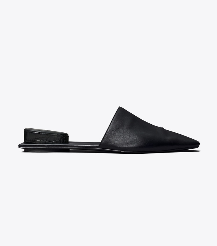 TORY BURCH PIERCED MULE - Perfect Black / Silver