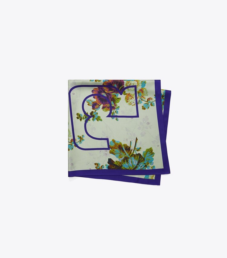 TORY BURCH FLORAL BLUR SQUARE - Blurry Floral Purple