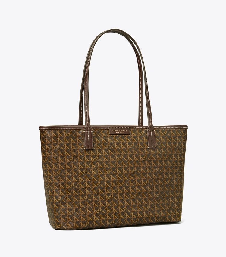 TORY BURCH SMALL EVER-READY ZIP TOTE - Chocolate - Click Image to Close