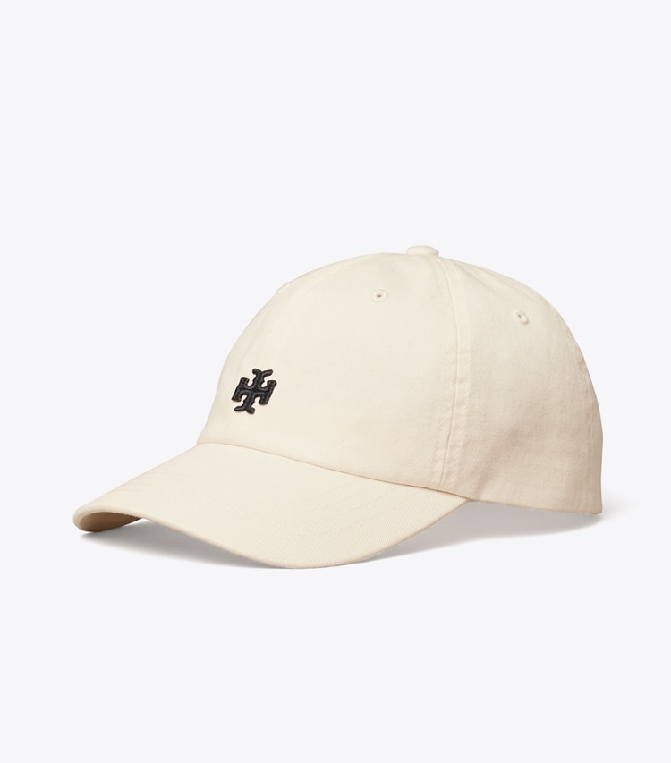 TORY BURCH LOGO CAP - Ivory Pearl