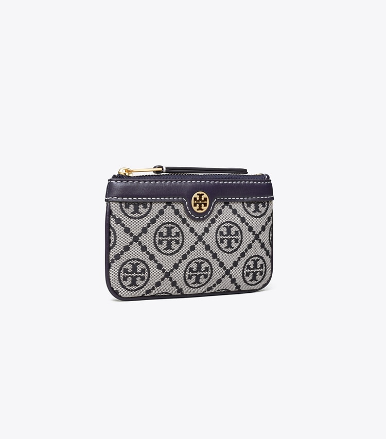 TORY BURCH T MONOGRAM CARD CASE KEY RING - Tory Navy - Click Image to Close