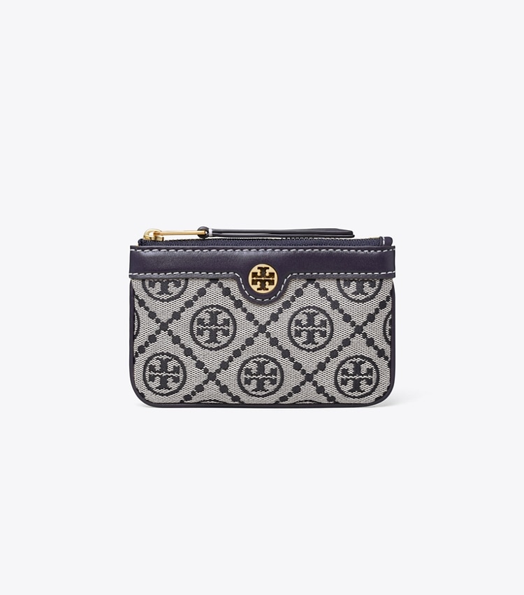 TORY BURCH T MONOGRAM CARD CASE KEY RING - Tory Navy