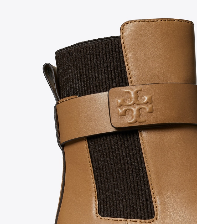 TORY BURCH DOUBLE T CHELSEA BOOT - Almond Flour / Coco