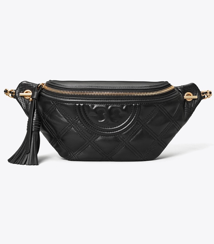 TORY BURCH FLEMING SOFT BELT BAG - Black