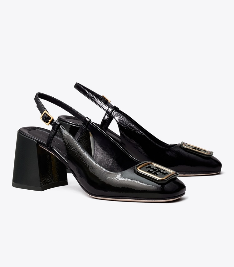 TORY BURCH GEORGIA BOMBe SLINGBACK - Perfect Black - Click Image to Close