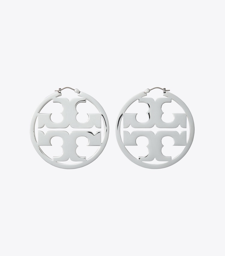 TORY BURCH MILLER HOOP EARRING - Tory Silver