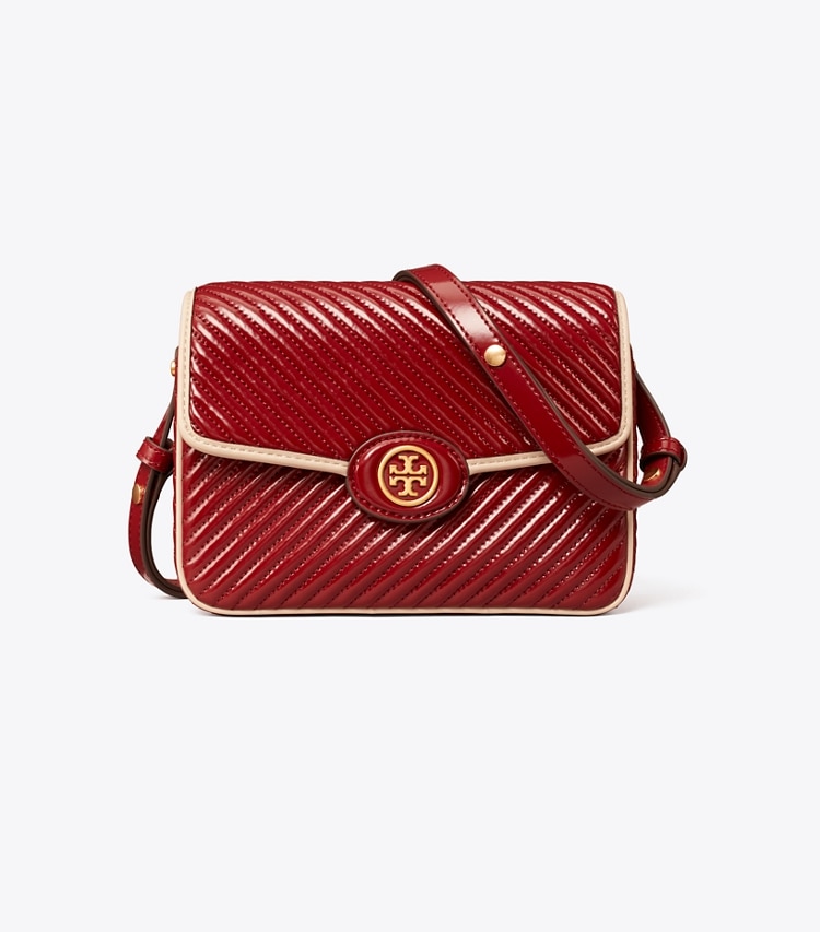 TORY BURCH ROBINSON PATENT QUILTED SHOULDER BAG - Bricklane