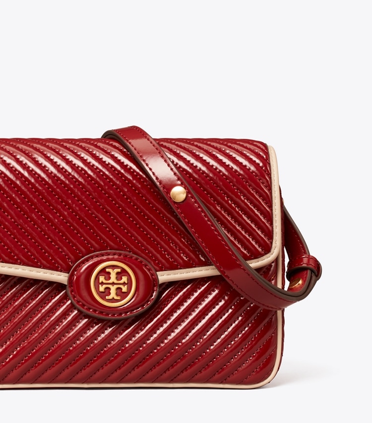 TORY BURCH ROBINSON PATENT QUILTED SHOULDER BAG - Bricklane