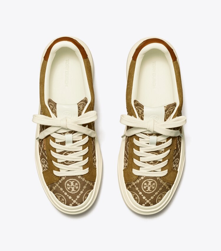 TORY BURCH T MONOGRAM LADYBUG SNEAKER - Inverse Hazel / Alce / Bourbon