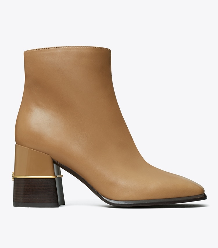 TORY BURCH LEATHER ANKLE BOOT - Almond Flour