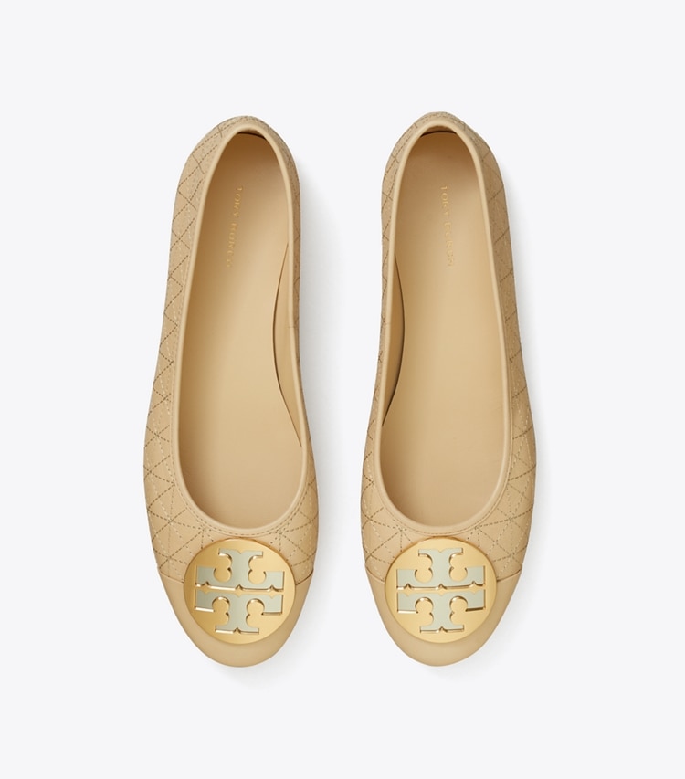 TORY BURCH CLAIRE QUILTED BALLET - New Porcelain