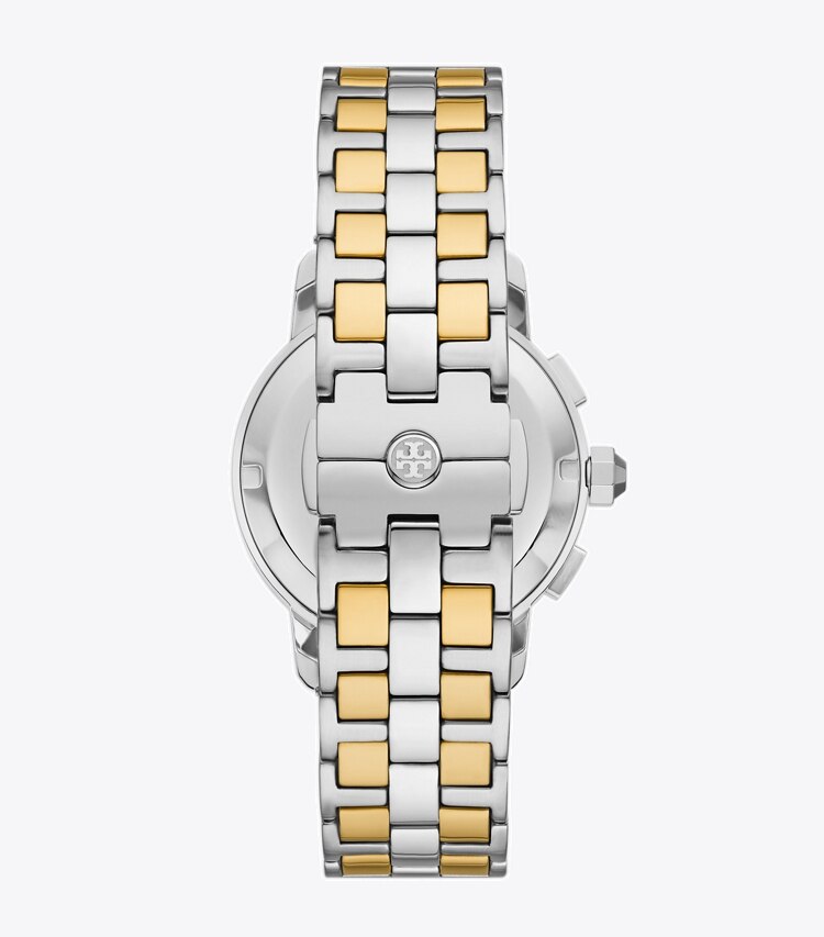 TORY BURCH TORY CHRONOGRAPH WATCH, TWO-TONE GOLD/STAINLESS STEEL - Ivory/2 Tone