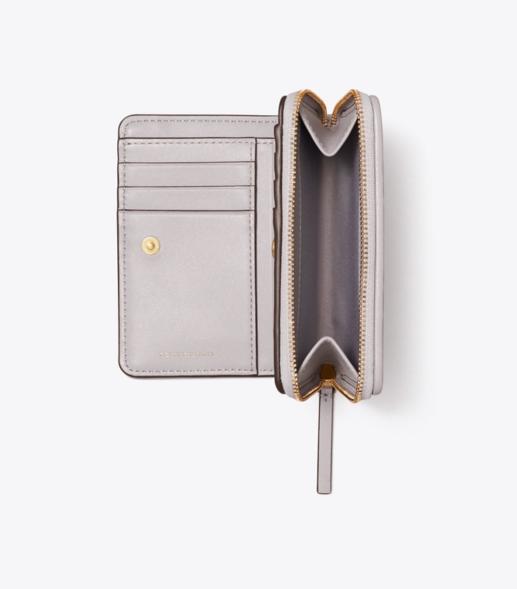 TORY BURCH FLEMING SOFT BI-FOLD WALLET - Bay Gray