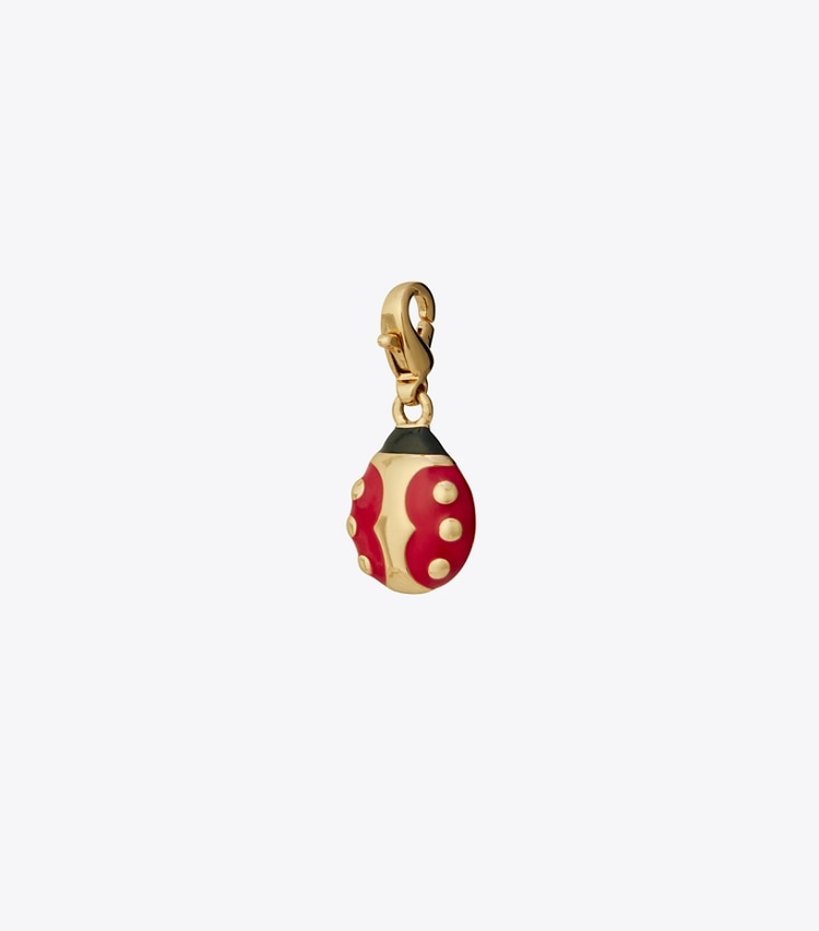 TORY BURCH LADYBUG CHARM - Tory Gold / Red - Click Image to Close