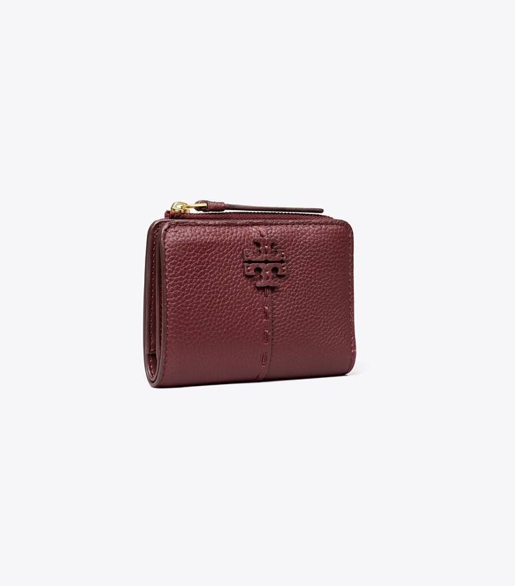 TORY BURCH MCGRAW BI-FOLD WALLET - Muscadine - Click Image to Close