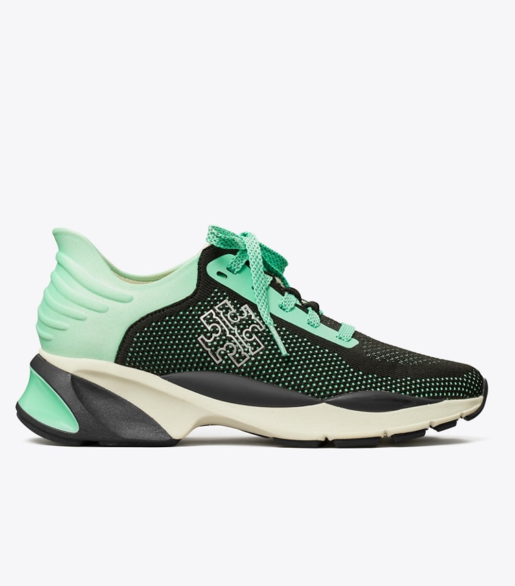 TORY BURCH GOOD LUCK KNIT TRAINER - Mint / Black