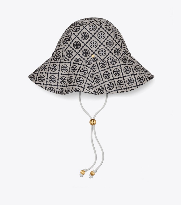 TORY BURCH T MONOGRAM REVERSIBLE BUCKET HAT - Navy / Royal Navy