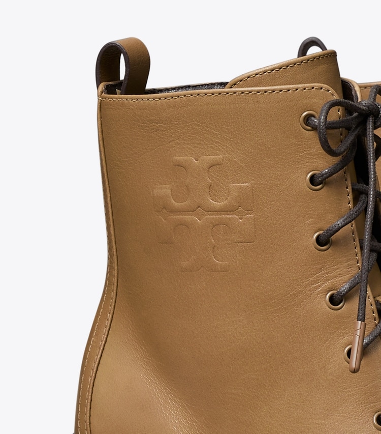 TORY BURCH DOUBLE T LUG BOOT - Almond Flour