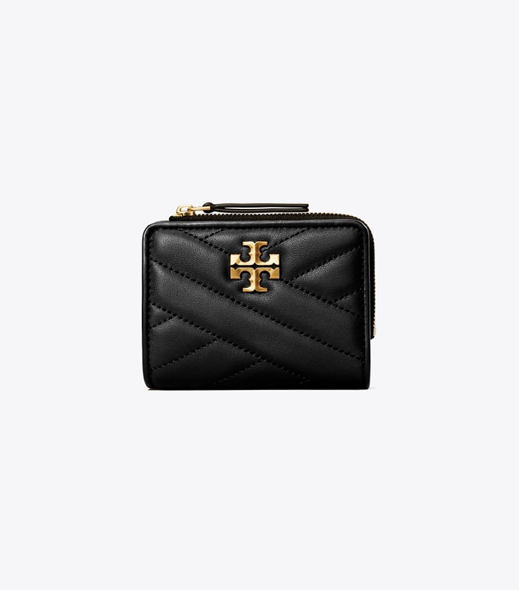 TORY BURCH KIRA CHEVRON BI-FOLD WALLET - Black