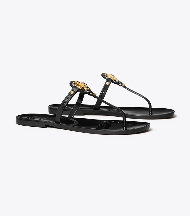 TORY BURCH MINI MILLER JELLY SANDAL - Perfect Black - Click Image to Close