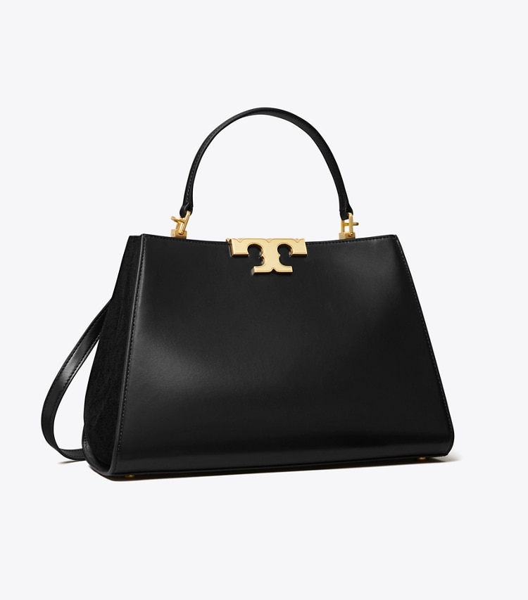 TORY BURCH ELEANOR SATCHEL - Black - Click Image to Close