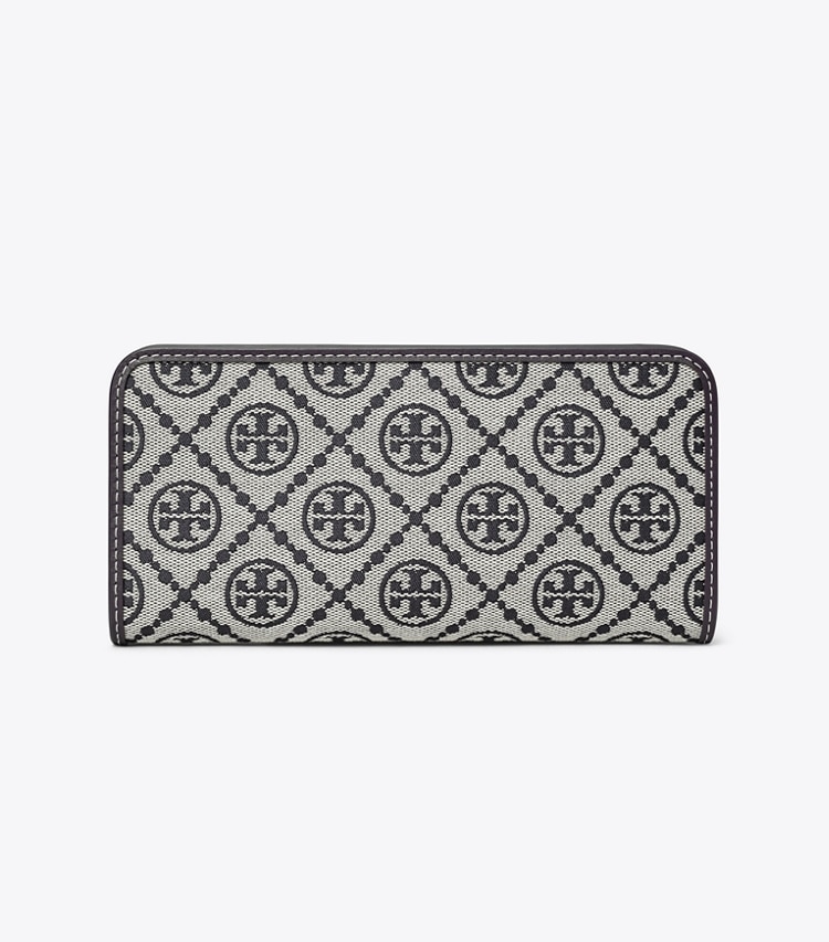 TORY BURCH T MONOGRAM ZIP SLIM WALLET - Tory Navy