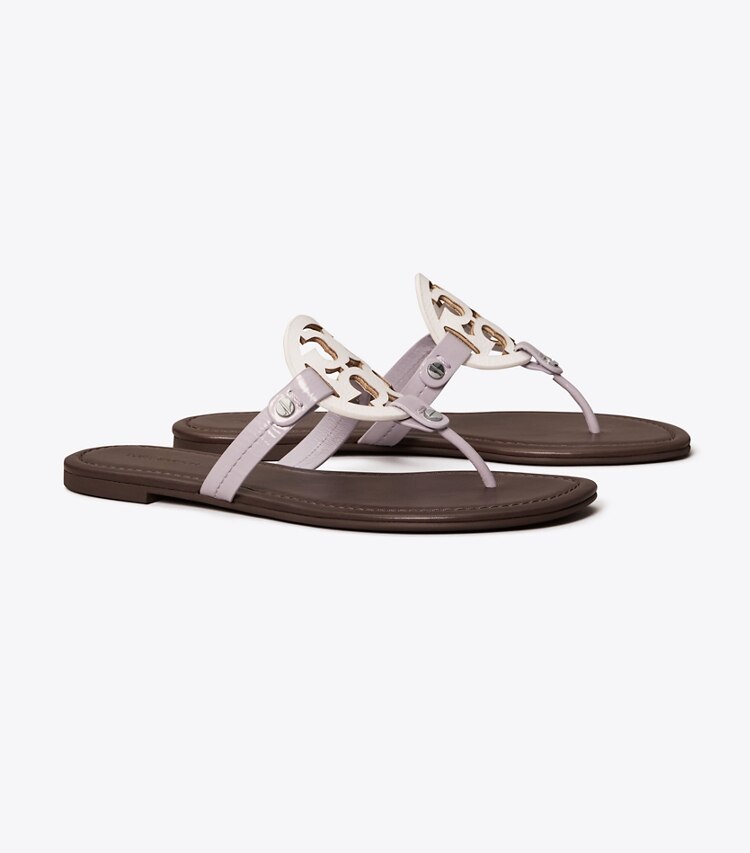 TORY BURCH MILLER SANDAL - Optic White / Spring Crocus / Coco