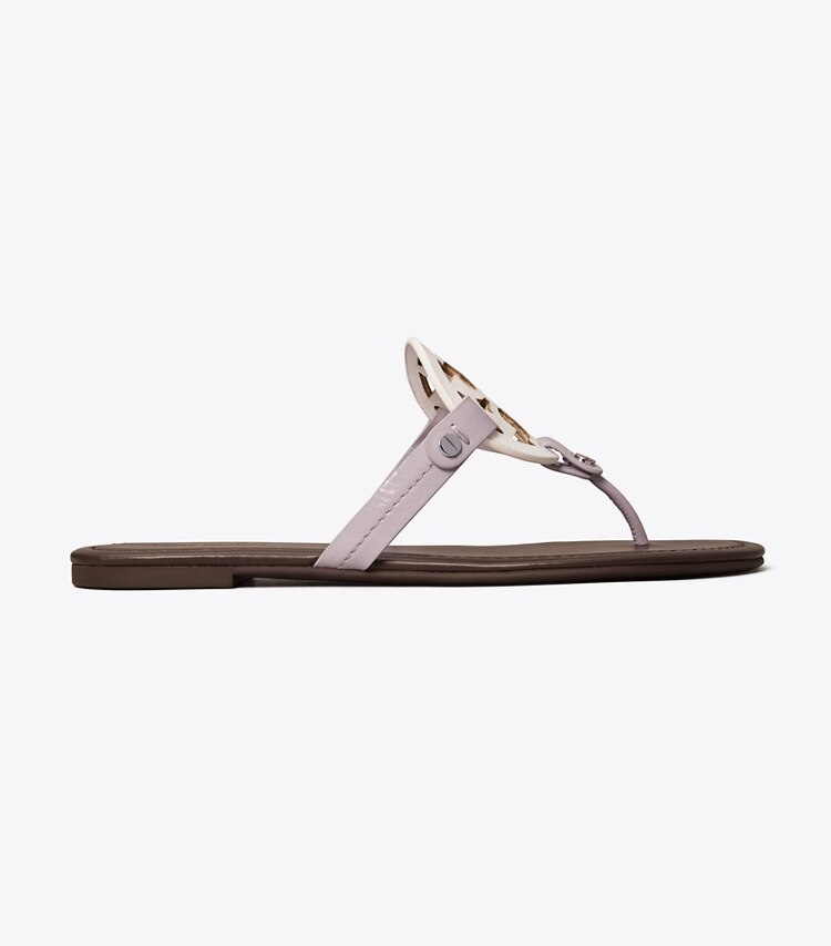 TORY BURCH MILLER SANDAL - Optic White / Spring Crocus / Coco