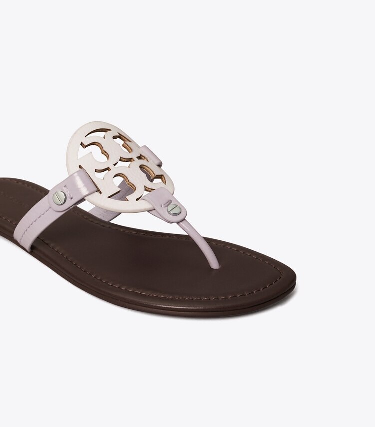 TORY BURCH MILLER SANDAL - Optic White / Spring Crocus / Coco