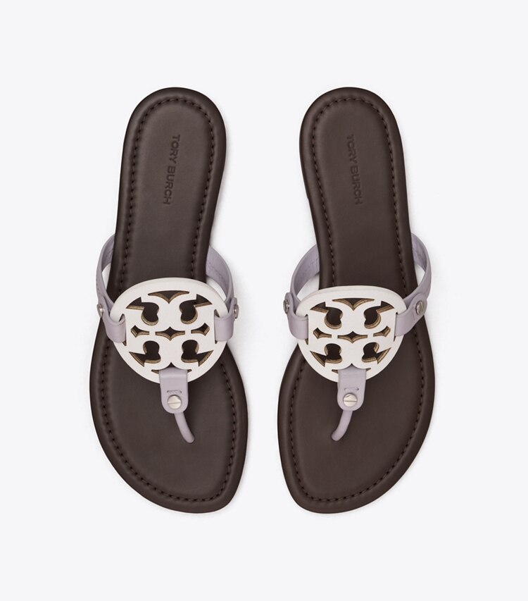 TORY BURCH MILLER SANDAL - Optic White / Spring Crocus / Coco