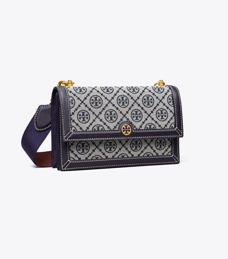 TORY BURCH MINI T MONOGRAM SHOULDER BAG - Tory Navy - Click Image to Close