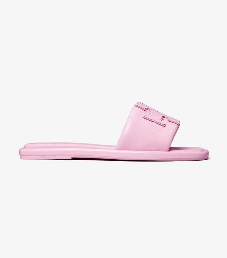 TORY BURCH DOUBLE T SPORT SLIDE - Petunia