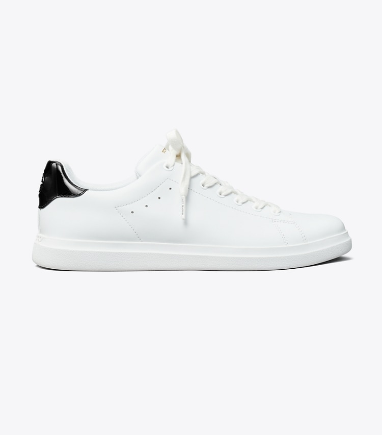 TORY BURCH HOWELL COURT SNEAKER - Titanium White / Perfect Black