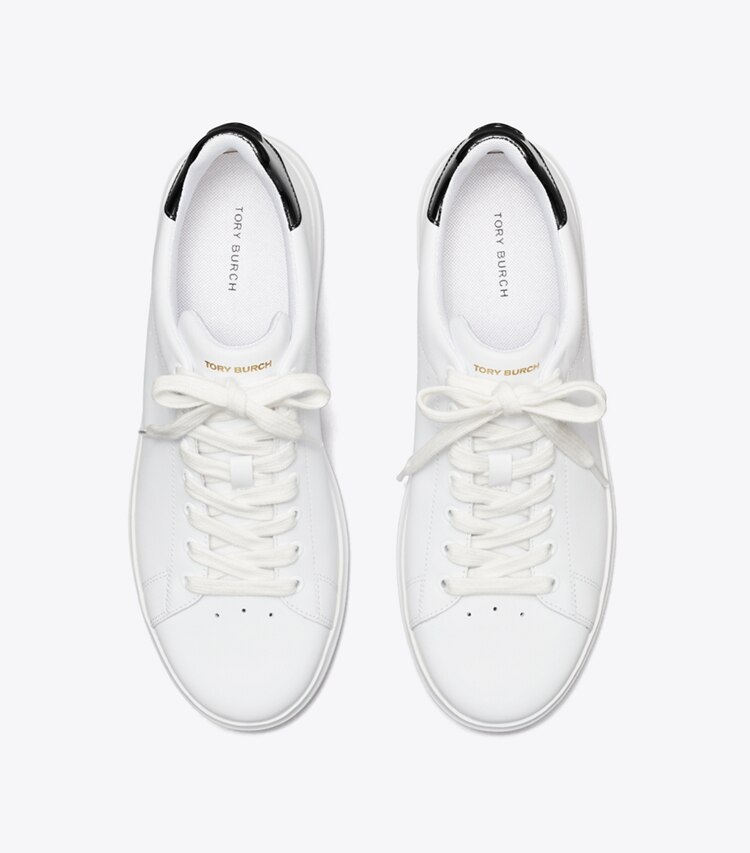 TORY BURCH HOWELL COURT SNEAKER - Titanium White / Perfect Black