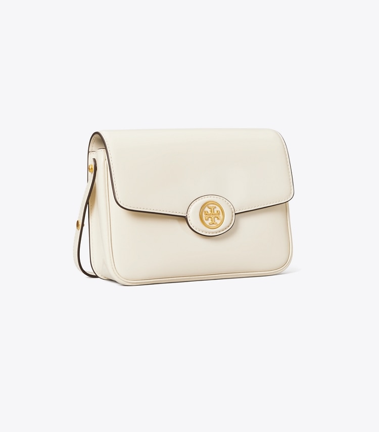 TORY BURCH ROBINSON SPAZZOLATO CONVERTIBLE SHOULDER BAG - Shea Butter