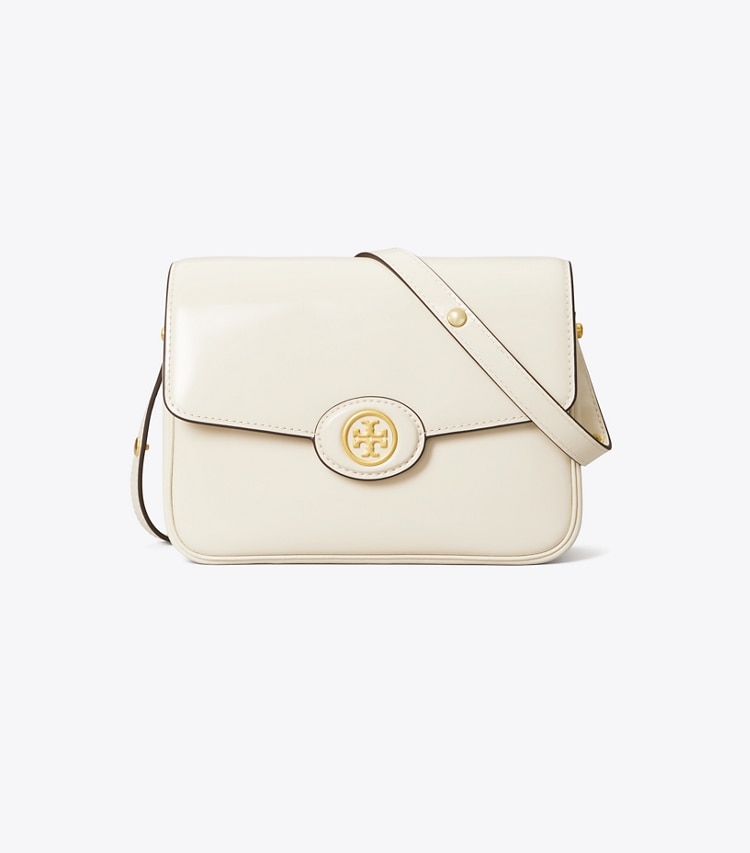 TORY BURCH ROBINSON SPAZZOLATO CONVERTIBLE SHOULDER BAG - Shea Butter