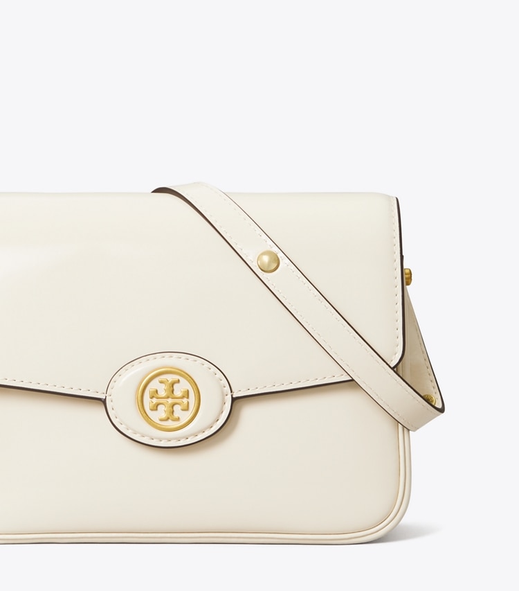 TORY BURCH ROBINSON SPAZZOLATO CONVERTIBLE SHOULDER BAG - Shea Butter