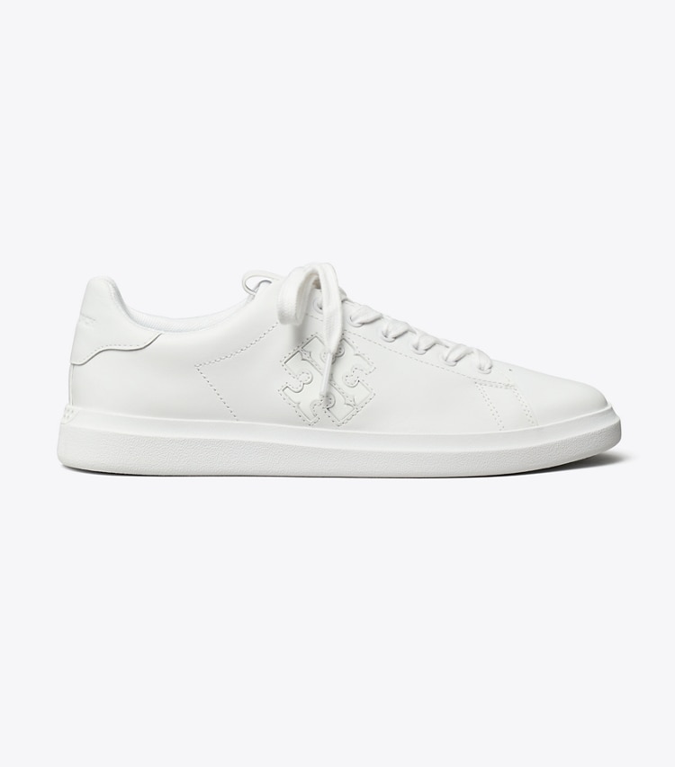 TORY BURCH DOUBLE T HOWELL COURT SNEAKER - White / White