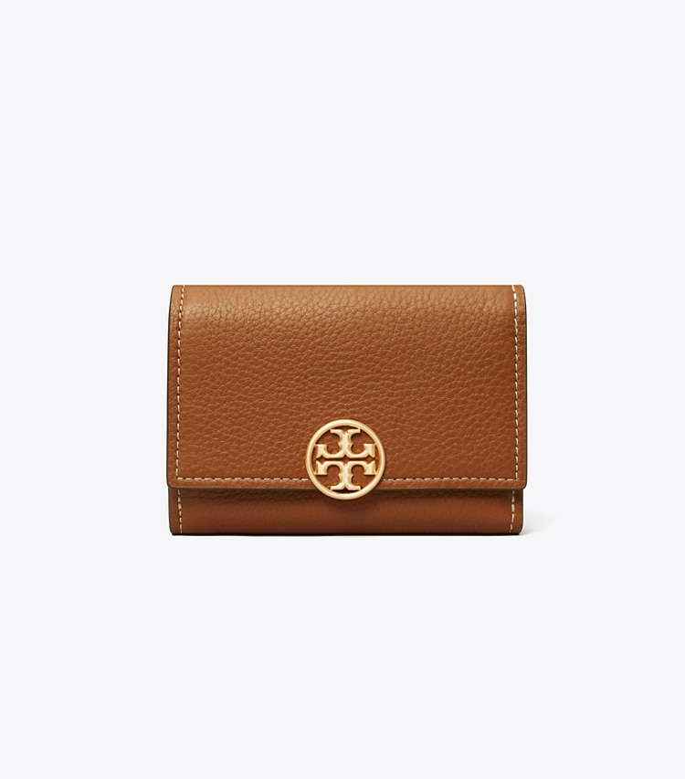 TORY BURCH MEDIUM MILLER FLAP WALLET - Light Umber