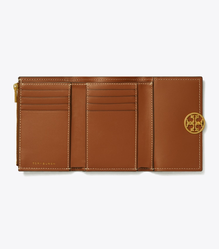 TORY BURCH MEDIUM MILLER FLAP WALLET - Light Umber