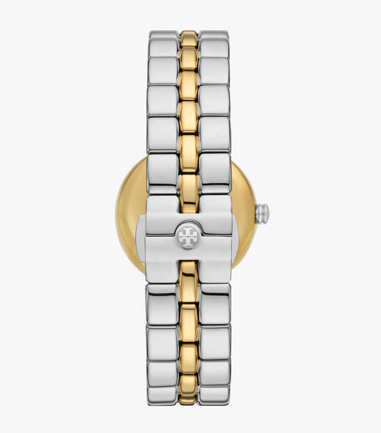 TORY BURCH KIRA WATCH, TWO-TONE GOLD/STAINLESS STEEL - Ivory/2 Tone